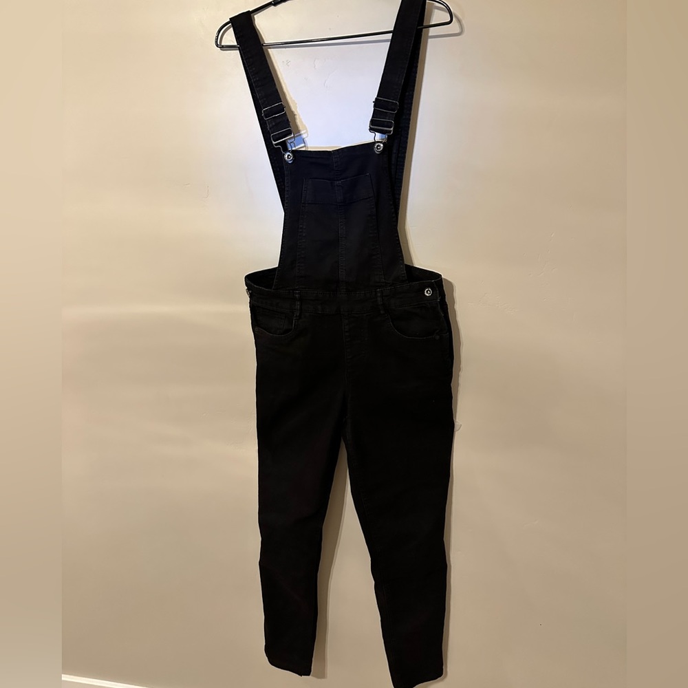 Black Denim Overalls